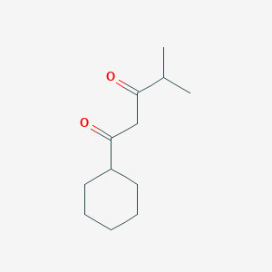 molecular formula C12H20O2 B7861563 1-Cyclohexyl-4-methylpentane-1,3-dione 