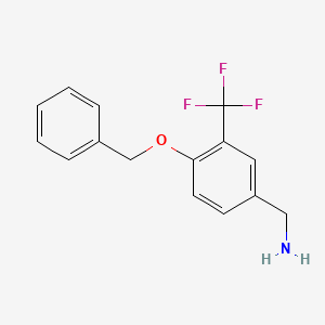 molecular formula C15H14F3NO B7861569 [4-(Benzyloxy)-3-(trifluoromethyl)phenyl]methanamine 