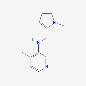 molecular formula C12H15N3 B7861634 4-Methyl-N-[(1-methyl-1H-pyrrol-2-yl)methyl]pyridin-3-amine 