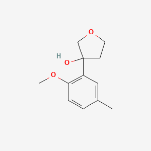 molecular formula C12H16O3 B7861636 3-(2-Methoxy-5-methylphenyl)oxolan-3-ol 