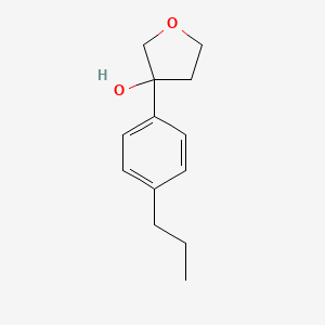 molecular formula C13H18O2 B7861639 3-(4-Propylphenyl)oxolan-3-ol 