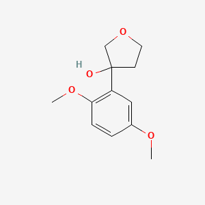 molecular formula C12H16O4 B7861664 3-(2,5-Dimethoxyphenyl)oxolan-3-ol 