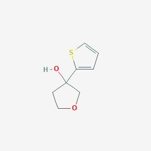 molecular formula C8H10O2S B7861669 3-Thiophen-2-yloxolan-3-ol 