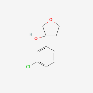 molecular formula C10H11ClO2 B7861670 3-(3-Chlorophenyl)oxolan-3-ol 