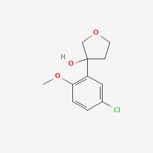molecular formula C11H13ClO3 B7861713 3-(5-Chloro-2-methoxyphenyl)oxolan-3-ol 