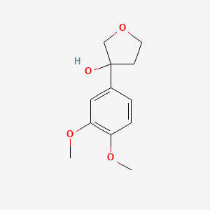 molecular formula C12H16O4 B7861715 3-(3,4-Dimethoxyphenyl)oxolan-3-ol 