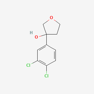 molecular formula C10H10Cl2O2 B7861743 3-(3,4-Dichlorophenyl)oxolan-3-ol 