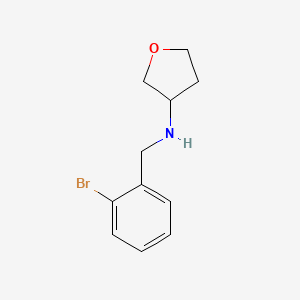 molecular formula C11H14BrNO B7861770 N-[(2-bromophenyl)methyl]oxolan-3-amine 