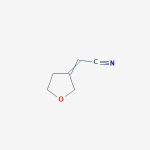molecular formula C6H7NO B7861773 2-[(3E)-oxolan-3-ylidene]acetonitrile 