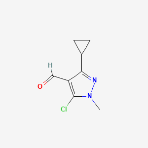 5-chloro-3-cyclopropyl-1-methyl-1H-pyrazole-4-carbaldehyde