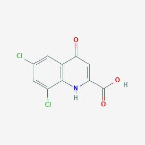 molecular formula C10H5Cl2NO3 B7861847 6,8-Dichloro-4-oxo-1,4-dihydroquinoline-2-carboxylic acid 