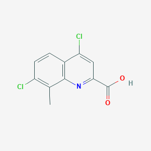 molecular formula C11H7Cl2NO2 B7861849 4,7-Dichloro-8-methylquinoline-2-carboxylic acid 
