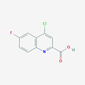 molecular formula C10H5ClFNO2 B7861860 2-Quinolinecarboxylic acid, 4-chloro-6-fluoro- 