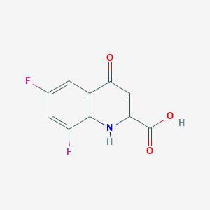 molecular formula C10H5F2NO3 B7861876 6,8-Difluoro-4-oxo-1,4-dihydroquinoline-2-carboxylic acid 