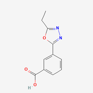 molecular formula C11H10N2O3 B7861900 3-(5-Ethyl-1,3,4-oxadiazol-2-yl)benzoic acid 