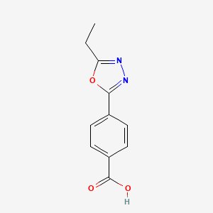 molecular formula C11H10N2O3 B7861906 4-(5-Ethyl-1,3,4-oxadiazol-2-yl)benzoic acid 