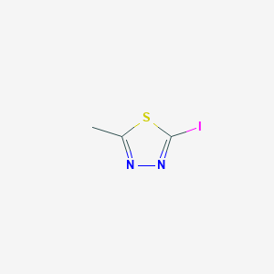 molecular formula C3H3IN2S B7861911 2-Iodo-5-methyl-1,3,4-thiadiazole 