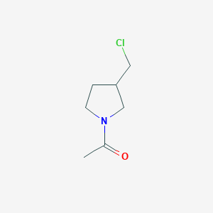 molecular formula C7H12ClNO B7861929 1-(3-Chloromethyl-pyrrolidin-1-yl)-ethanone 