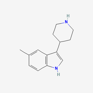 molecular formula C14H18N2 B7862009 5-Methyl-3-piperidin-4-YL-1H-indole 