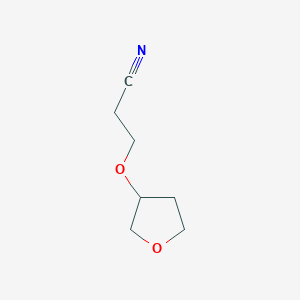 molecular formula C7H11NO2 B7862017 3-(Oxolan-3-yloxy)propanenitrile 