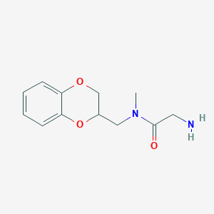 molecular formula C12H16N2O3 B7862019 2-Amino-N-(2,3-dihydro-benzo[1,4]dioxin-2-ylmethyl)-N-methyl-acetamide 