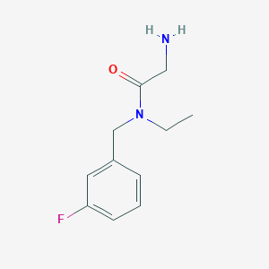 molecular formula C11H15FN2O B7862036 2-Amino-N-ethyl-N-(3-fluoro-benzyl)-acetamide 