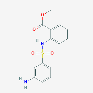 molecular formula C14H14N2O4S B7862059 Methyl 2-[(3-aminobenzene)sulfonamido]benzoate 