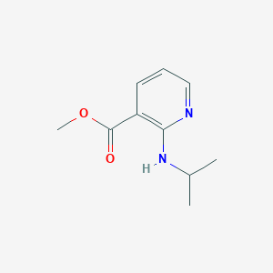 molecular formula C10H14N2O2 B7862065 Methyl 2-(isopropylamino)nicotinate 