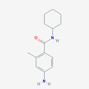 molecular formula C14H20N2O B7862077 4-amino-N-cyclohexyl-2-methylbenzamide 