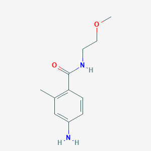 molecular formula C11H16N2O2 B7862082 4-amino-N-(2-methoxyethyl)-2-methylbenzamide 