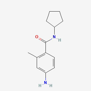 molecular formula C13H18N2O B7862085 4-amino-N-cyclopentyl-2-methylbenzamide 