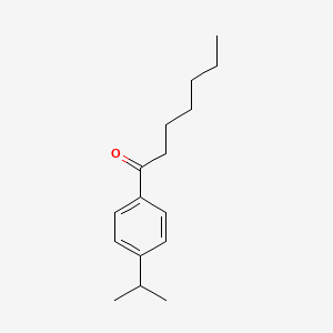 molecular formula C16H24O B7862132 1-Isopropyl-4-heptanoylbenzene 