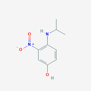 molecular formula C9H12N2O3 B7862175 3-Nitro-4-[(propan-2-yl)amino]phenol 
