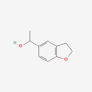 molecular formula C10H12O2 B7862182 1-(2,3-Dihydro-1-benzofuran-5-yl)ethan-1-ol 