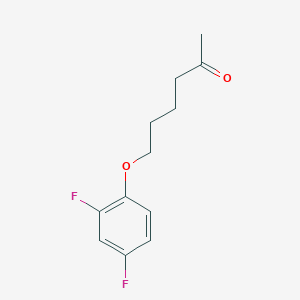 molecular formula C12H14F2O2 B7862238 6-(2,4-Difluorophenoxy)hexan-2-one 