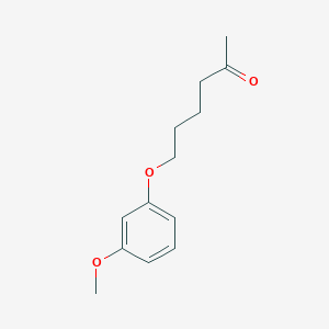molecular formula C13H18O3 B7862258 6-(3-Methoxyphenoxy)hexan-2-one 