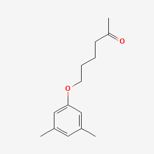 molecular formula C14H20O2 B7862288 6-(3,5-Dimethylphenoxy)hexan-2-one 