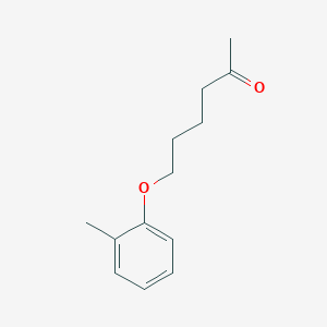 molecular formula C13H18O2 B7862296 6-(2-Methylphenoxy)hexan-2-one 