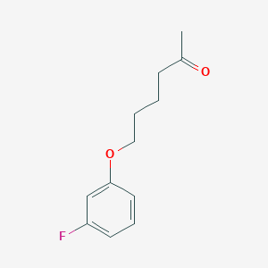 molecular formula C12H15FO2 B7862309 6-(3-Fluorophenoxy)hexan-2-one 