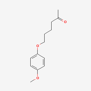 molecular formula C13H18O3 B7862313 6-(4-Methoxyphenoxy)hexan-2-one 