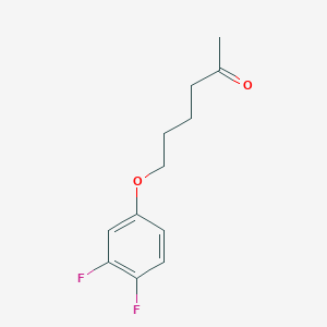 molecular formula C12H14F2O2 B7862317 6-(3,4-Difluorophenoxy)hexan-2-one 