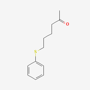 molecular formula C12H16OS B7862319 6-(Phenylthio)-2-hexanone 