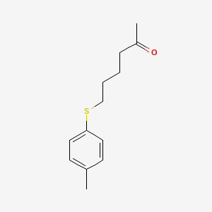 molecular formula C13H18OS B7862325 6-(P-tolylthio)hexan-2-one 