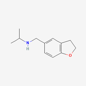 molecular formula C12H17NO B7862358 N-((2,3-Dihydrobenzofuran-5-yl)methyl)propan-2-amine 