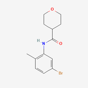 molecular formula C13H16BrNO2 B7862390 N-(5-Bromo-2-methylphenyl)tetrahydro-2H-pyran-4-carboxamide 