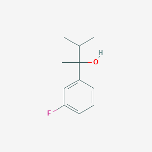 molecular formula C11H15FO B7862455 2-(3-Fluorophenyl)-3-methyl-butan-2-ol CAS No. 37487-53-9