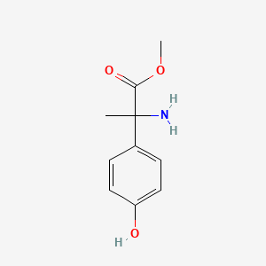 molecular formula C10H13NO3 B7862544 Methyl 2-amino-2-(4-hydroxyphenyl)propionate 