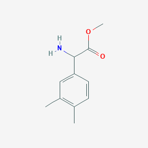 molecular formula C11H15NO2 B7862548 Methyl 2-amino-2-(3,4-dimethylphenyl)acetate 