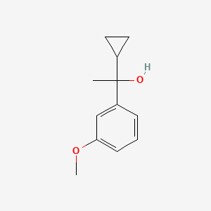 molecular formula C12H16O2 B7862589 1-Cyclopropyl-1-(3-methoxyphenyl)ethanol 