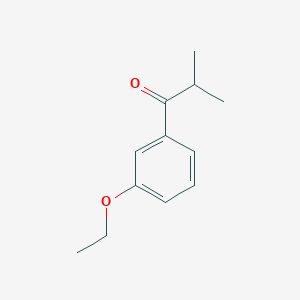 molecular formula C12H16O2 B7862626 1-(3-Ethoxyphenyl)-2-methylpropan-1-one 